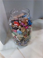 Jar of assorted jewelry