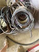 2 boxes of coax cable & misc wiring