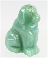 Chinese Green Jade Carved Dog