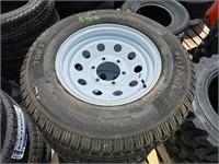 QTY 4 - 225/75-15 Trailer Tires on 6 Lug Wheels