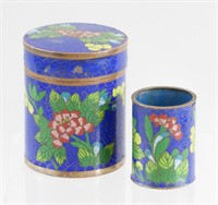 Lot of Two Chinese Cloisonne Censor and Box