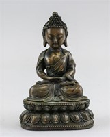 Chinese Qing Dynasty Bronze Buddha Statue