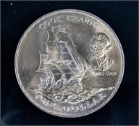 1970 New Zealand One Dollar Copper-Nickel KM-42