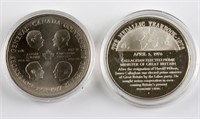 Pair Commemorative Coins Canada Governor Genera