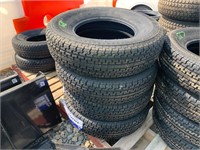 QTY 4- ST225/75R15 Radial Trailer Tires-NO RESERVE
