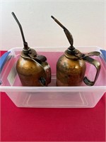 2X ANTIQUE OIL CANS BY EAGLE