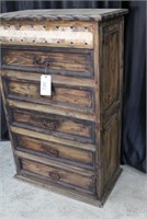 ALL WOOD FARMHOUSE CHEST OF DRAWERS