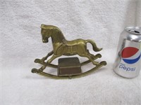 Solid Brass Musical Rocking Horse