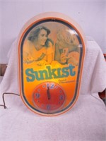 Vintage Lighted Sunkist Sign Clock repair needs