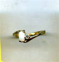 Opal Gold Plated Ring s6