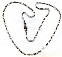 Sterling Chain Link Necklace Italy 24"