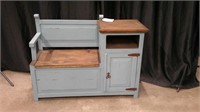 FARMHOUSE BENCH SEAT WITH BUILT IN CABINETS