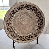 Large Plate Decor with Stand
