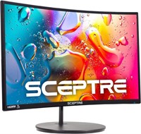 Sceptre 24" Curved 75Hz Gaming LED Monitor Full HD
