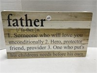 Wooden Box Sign " Father "