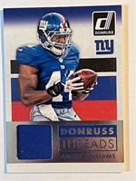 ANDRE WILLIAMS  2015 DONRUSS THREADS-GIANTS