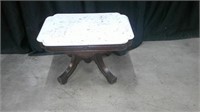 ANTIQUE MARBLE TOP VICTORIAN TABLE