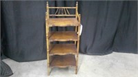 ANTIQUE  BAMBOO ACCENT BOOKCASE