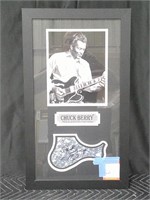 CHUCK BERRY FRAMED SIGNED PICK GUARD