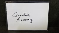 ARCHIE MANNING SIGNED INDEX CARD