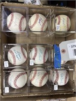 LOT OF 9 SIGNED BASEBALLS, SOME W/ COA STICKERS, S
