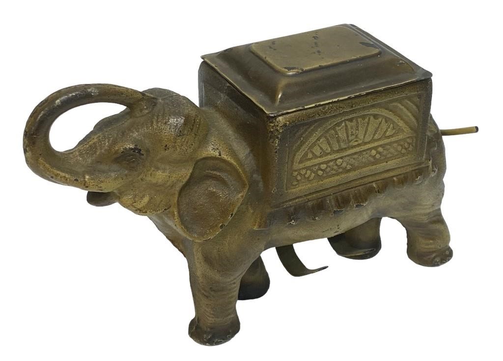 Antique Cast Iron Elephant Cigarette Dispenser