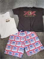 Budweiser Shorts, Dos Equis & Corona Shirts