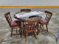 Small Table with 2 Leafs & 4 Chairs
 without