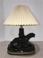 Ceramic Desk Lamp with cougar. Base is missing