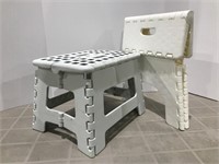 Pair of folding plastic Step Stools. Approx 9”