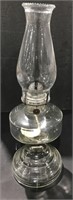 Vintage Queen Mary clear Glass Oil Lamp. Approx.