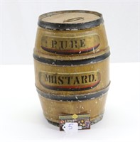 Antique Mustard Tin Barrel