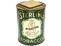 Sterling Tobacco Tin Advertising Can