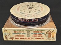 Boye Needles Antique Store Display/contents