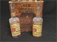 RARE - Old Gettysburg 1885 Whiskey Crate with Bott