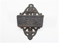 Wilton Wall Mounted Cast Iron Match Holder with Bo