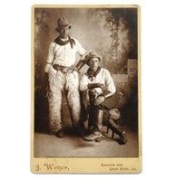 Old Western Cabinet Card of Two Cowboys