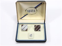 Swank Cuff Links Set with Tie Tack