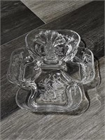 Martinville Glass etch Janice Pattern Candy Dish