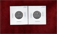 CANADA 1944-1945 STEEL VICTORY 5 CENT COINS