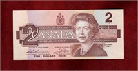 CANADA 2 DOLLAR 1986 PAPER NOTE BC-55b