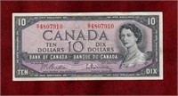 CANADA 1954 10 DOLLAR BANK NOTE BC-40b