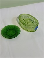 2pc Green Dishes