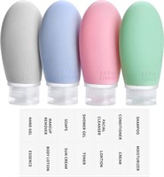 NEW 100ml Silicone Travel Bottles- 4pk