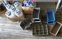 Assorted empty storage containers/organizers