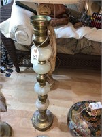 TALL BRASS CANDLE HOLDERS 29"