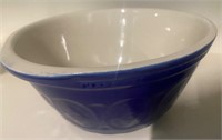 Blue crock bowl medium size 8”