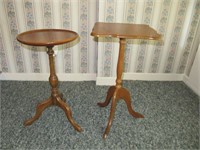 2 SMALL PEDESTAL TABLES