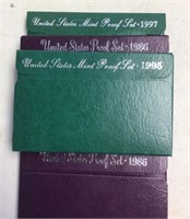 4 proof sets --1986 x2 / 1995 / 1997