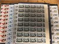 10 sheets of US commemorative stamps